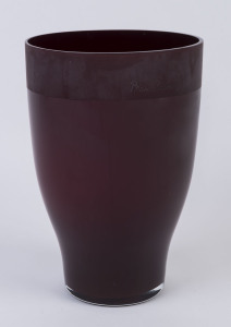 PALOMA PICASSO designed glass vase for Villeroy & Boch, late 20th century, acid etched factory mark, 24cm high, 16cm wide