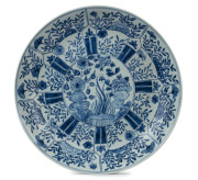 A Chinese blue and white porcelain charger, 19th/20th century, ​44cm diameter