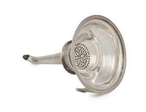 A Georgian sterling silver wine funnel by Samuel Whitford I, London, circa 1780, 13.5cm high, 71 grams