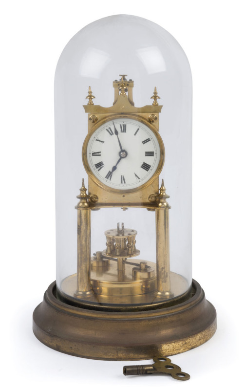 GUSTAV BECKER German 400 day dome clock, early 20th century, ​33cm high overall