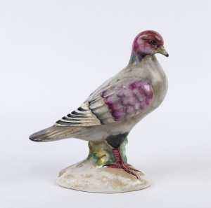 An Italian porcelain duck statue, 20th century, original foil label "Made In Italy", 25cm high