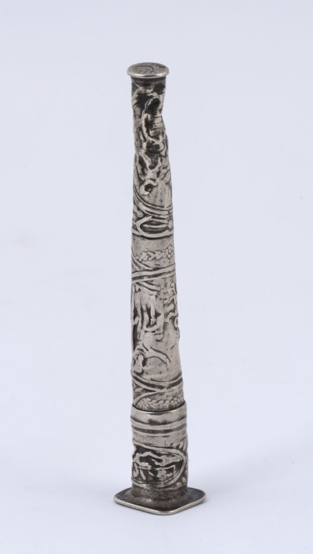 An antique silver letter seal, 18th/19th century, ​10cm high