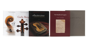 THE VIOLIN: A collection of significant hardcover books; all in "as new" condition with dust jackets: "The Stradivari Legacy" by Chiesa & Rosengard [1998]; "....And They Made Violins in Cremona : From the Renaissance to the Romantic Era...." Catalogue of 