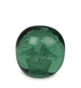 An antique English glass dump/paperweight, 19th century, ​8cm high, 8cm wide