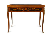 A French marquetry games table with ormolu mounts, 20th century, 82cm wide, 106cm wide, 56cm deep