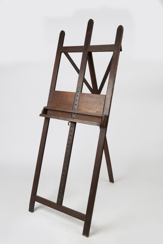 WINSOR & NEWTON LTD. LONDON Antique artist's easel, makers label verso, 190cm high, 71cm wide