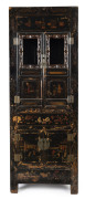 An antique Chinese laquered wedding cabinet, 19th century, ​172cm high, 70cm wide, 54cm deep