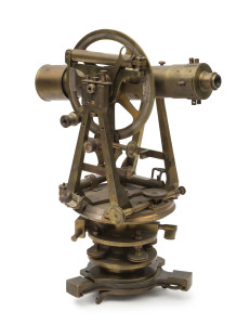 An antique English theodolite, ​33cm high