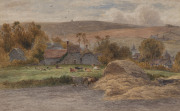 JOHN STEEPLE (1823-1887), British village scene, watercolour, signed lower left "John Steeple 1881", 31 x 50cm