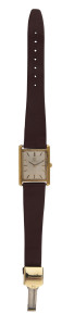 OMEGA 18ct gold rectangular cased gents wristwatch with baton numerals, ​3.5 x 3cm