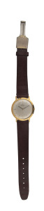 OMEGA yellow gold cased vintage gents manual wristwatch with baton numerals, ​4 x 3.5cm