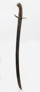 An Imperial German cutlass sword with lion pommel, late 19th century, ​87cm long