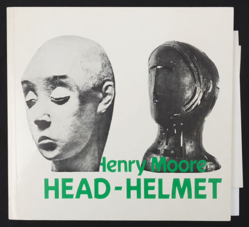 HENRY MOORE (1898 - 1986) Henry Moore : HEAD - HELMET [Durham, DLI Museum & Arts Centre, 1982], oblong exhibition catalogue with pictorial wrappers. A presentation copy inscribed to title page "For Nerys A. Johnson, with best wishes from Henry Moore, June