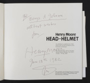 HENRY MOORE (1898 - 1986) Henry Moore : HEAD - HELMET [Durham, DLI Museum & Arts Centre, 1982], oblong exhibition catalogue with pictorial wrappers. A presentation copy inscribed to title page "For Nerys A. Johnson, with best wishes from Henry Moore, June - 2