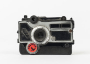 TOLTOYS (AUSTRALIA): plastic Camera Gun, which releases a gun barrel and grip when shutter release button is pressed; c. early 1960s, 11 x 8cm, which increases to 19 x 14cm when activated.