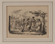 GEORGE CRUIKSHANK (1792 – 1878), Group of four (4) amusing etchings, each approx. 8 x 11cm and mounted individually. - 2