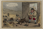 ETCHINGS & ENGRAVINGS: A collection of English satirical images by Cruikshank, Heath, and others; various sizes, mostly hand coloured. (18). - 2