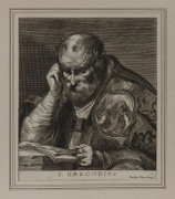 PETER PAUL RUBENS (1577 - 1640), S. Gregorivs, copper engraving, Pietro Paulo Rubens Inventor in margin lower right,