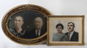 Two vintage framed photographs, one in oval gilt frame with convex, circa 1940s, ​the larger 48 x 61cm overall