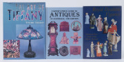 "Royal Doulton Figures" by Eyles, Irvine and Baynton (3rd edition), "The Art Of Tiffany" by Vivienne Couldrey [Quantum Publishing, 2005], and "Carter's Price Guide To Antiques In Australia" 1991 edition, all hardcover two with D/J, (3 items).