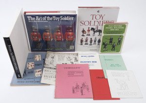 Toy Soldier Literature with "The Art of the Toy Soldier" by Kurtz & Ehrlich 328pp hardbound (1987), "Britains Toy Soldiers 1893-1932" by James Opie 192pp harbound with slipcase (1985) and "Toy Soldiers" by Norman Joplin, 80pp hardbound (1994); also "Old B