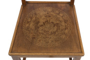 An unusual set of eight dining chairs with pressed back Putti scenes, beech, early 20th century - 4