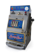 CHERRY CLUB vintage one arm bandit poker machine with keys, mid 20th century, 75cm high, 48cm wide, 42cm deep