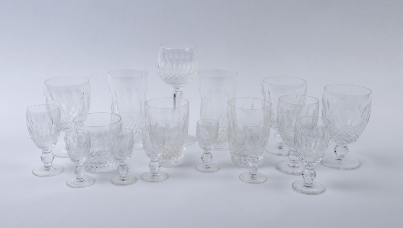 WATERFORD Irish crystal group of 19 assorted glasses, 20th century, ​the largest 19cm high
