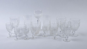 WATERFORD Irish crystal group of 19 assorted glasses, 20th century, the largest 19cm high