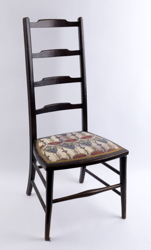 An English Arts and Crafts ladder back chair, late 19th century, ​96cm high