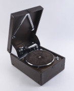 COLUMBIA "Viva-Tonal Grafonola" portable gramophone in leatherette case, 19cm high, 30cm wide, 41cm deep