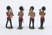 BRITAINS: - 54mm Hollow Cast Lead - Band of the Coldstream Guards: group of 22 figures including Bass Drummer (2), Snare Drummers (3), Drum Major & Standard Bearers (2); some with articulated arms. - 5