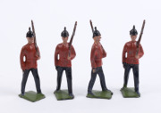 BRITAINS: - 54mm Hollow Cast Lead - Diverse Selection: in early 20th century uniforms or battledress with stretcher bearers, stretchers and injured soldiers, Canadian Mounties, Dragoons, British soldiers in khaki uniforms firing rifles (9), and various mi - 2