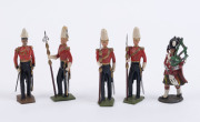 BRITAINS: - 54mm Hollow Cast Lead - Diverse Selection: in early 20th century uniforms or battledress with stretcher bearers, stretchers and injured soldiers, Canadian Mounties, Dragoons, British soldiers in khaki uniforms firing rifles (9), and various mi - 11