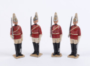 BRITAINS: - 54mm Hollow Cast Lead - Diverse Selection: in early 20th century uniforms or battledress with stretcher bearers, stretchers and injured soldiers, Canadian Mounties, Dragoons, British soldiers in khaki uniforms firing rifles (9), and various mi - 12