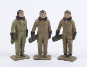 BRITAINS: - 54mm Hollow Cast Lead - Miscellaneous Group: c.1950s including Australians (11), U.S. Military Police (8), RAF Pilots (3), Royal Archers (13), Algerian Tirailleurs (8), Scottish Highlanders (3), etc; some figures with articulated arms. (50 ite - 3