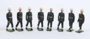 BRITAINS: - 54mm Hollow Cast Lead - Miscellaneous Group: c.1950s including Australians (11), U.S. Military Police (8), RAF Pilots (3), Royal Archers (13), Algerian Tirailleurs (8), Scottish Highlanders (3), etc; some figures with articulated arms. (50 ite - 6