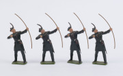 BRITAINS: - 54mm Hollow Cast Lead - Miscellaneous Group: c.1950s including Australians (11), U.S. Military Police (8), RAF Pilots (3), Royal Archers (13), Algerian Tirailleurs (8), Scottish Highlanders (3), etc; some figures with articulated arms. (50 ite - 9