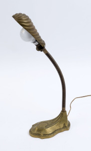 A brass desk lamp, early 20th century, ​45cm high