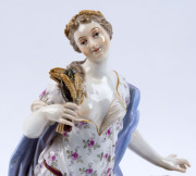 MEISSEN German porcelain statue, 19th century, blue factory mark, ​29cm high - 13