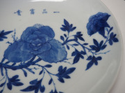 A Chinese porcelain bowl with underglaze peony decoration, 18th/19th century, ​four character mark to base, 24cm diameter - 4