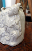A Chinese blanc de chine figural teapot, Ming Dynasty, ​11.5cm high, 13.5cm wide - 3