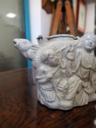 A Chinese blanc de chine figural teapot, Ming Dynasty, ​11.5cm high, 13.5cm wide - 4