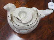 A Chinese blanc de chine figural teapot, Ming Dynasty, ​11.5cm high, 13.5cm wide - 7