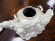 A Chinese blanc de chine figural teapot, Ming Dynasty, ​11.5cm high, 13.5cm wide - 8