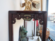 A rare and impressive Chinese temple table, carved rosewood with jade panels, 18th/19th century, 86cm high, 130cm wide, 44cm deep - 2