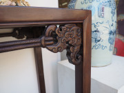 A rare and impressive Chinese temple table, carved rosewood with jade panels, 18th/19th century, 86cm high, 130cm wide, 44cm deep - 8