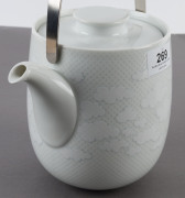 ROSENTHAL Studio-Linie "Rut Bryk" teapot designed by TAPIO WIRKKALA, circa 1979, retailed through Georges of Melbourne, with original documentation, factory mark to base, ​22.5cm high - 10