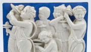 A classical scene ceramic relief plaque, 19th century, ​27 x 26cm - 2