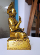 A Sino-Tibetan gilt bronze seated Buddha statue, 18th/19th century, 17cm high. PROVENANCE: The Russell Zeeng Collection - 4